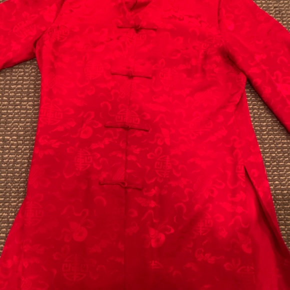 1940s Red Shanghai Tang Designer Top Vintage 1940s - Picture 4 of 9